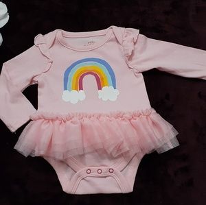 Beautiful Pretty in Pink Rainbow Tutu Onesie